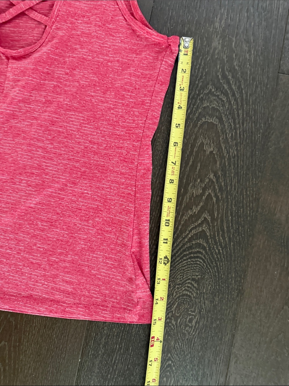 Marika Heathered Pink Crisscross Back Tank - Picture 3 of 5